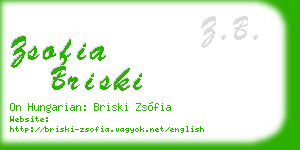 zsofia briski business card