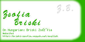 zsofia briski business card